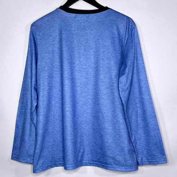 Noracora Women's Long Sleeve Pull Over Geometric Pattern Crewneck Shirt Size L - Picture 9 of 11